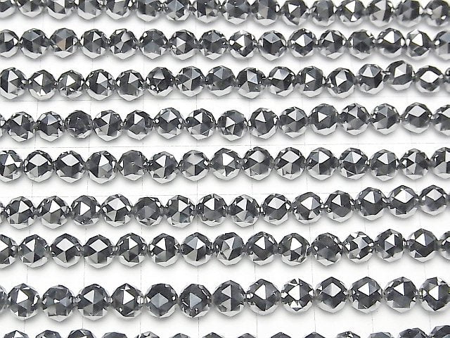 Hochwertig! Terahertz Dreieck facettierte Runde 6mm 1 Strang Perlen (ca. 15 Zoll / 37 cm)
