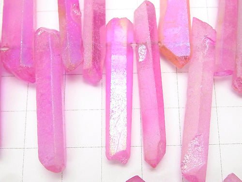 1 Strang 12,99 $! Kristall Natürlicher Punkt Schnitt Metallische Beschichtung Pink 1 Strang Perlen (ca. 15 Zoll / 36 cm)