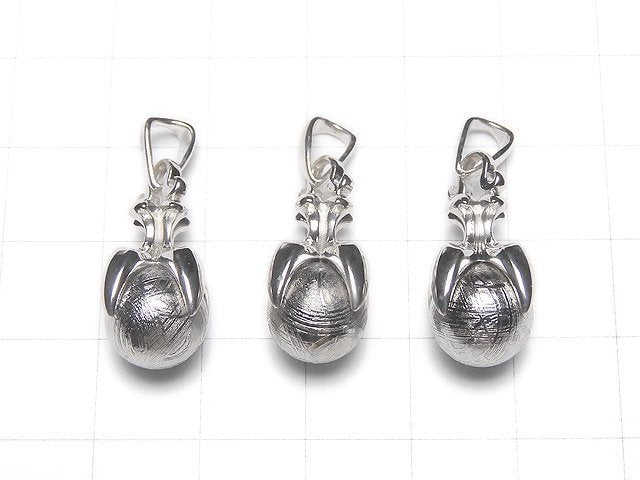 Meteorite (Muonionalusta) Pendant with 10mm ball Silver 925