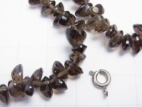 High Quality! Smoky Quartz AAA Oval Faceted 7x5mm 1/4strands -Bracelet