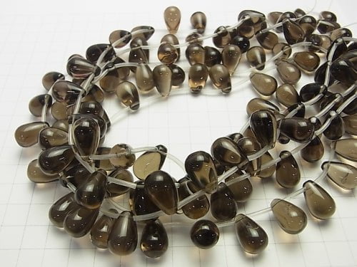 Smoky Quartz AAA Drop (Smooth) 16x10x10mm half or 1strand beads (aprx.15inch/38cm)