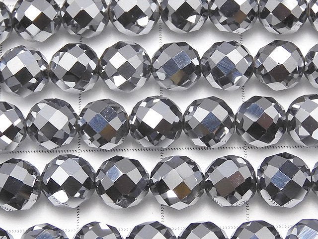 Hohe Qualität! Terahertz 64Facettierte Rund 6mm 1Strang Perlen (ca. 15 Zoll/37 cm)