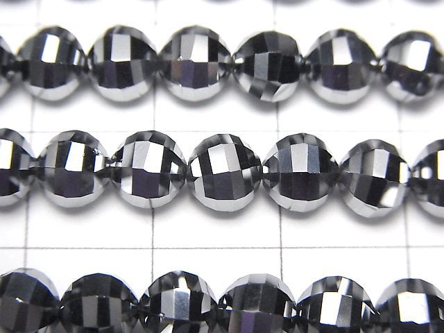 Hohe Qualität! Terahertz Spiegel Facettierte Rund 6mm 1Strang Perlen (ca. 15 Zoll/37 cm)