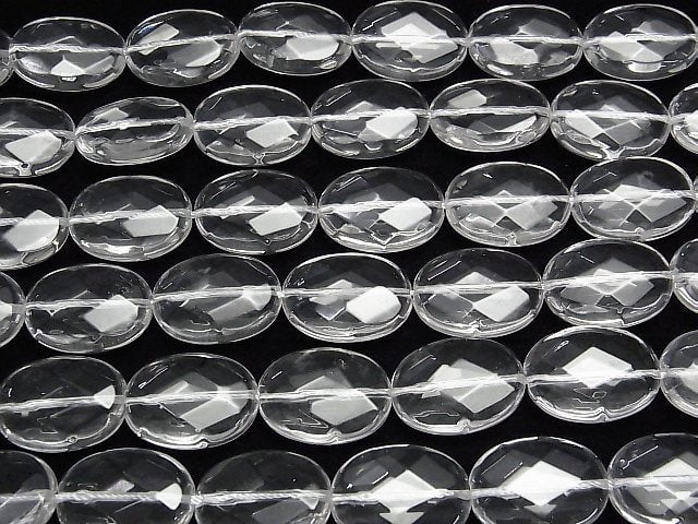 Kristall AAA Facettierte Oval 20 x 15 x 7 mm 1/4 oder 1 Strang Perlen (ca. 15 Zoll / 36 cm)