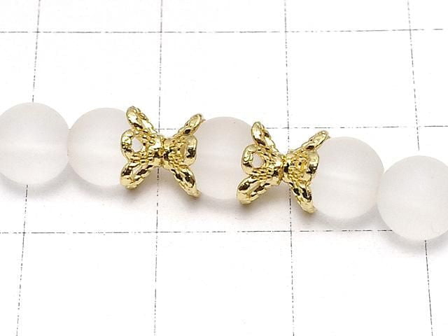 Metal Bead Caps, 6x6x2.5mm, Gold, 10 Pieces