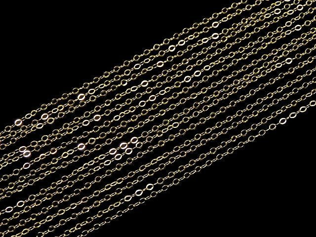 14K 包金扁型鏈 1.0mm 10公分