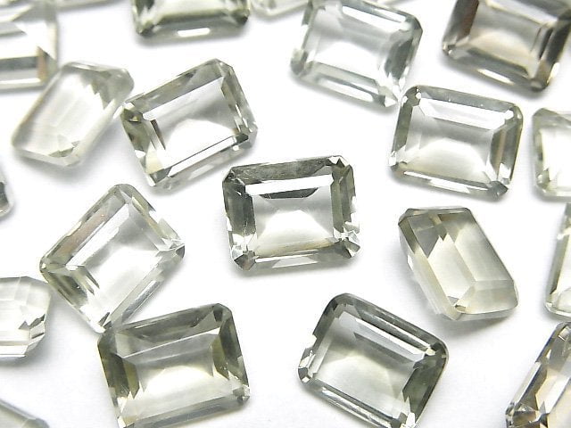 高品質綠紫水晶 AAA 裸石 矩形刻面 10x8毫米 2顆