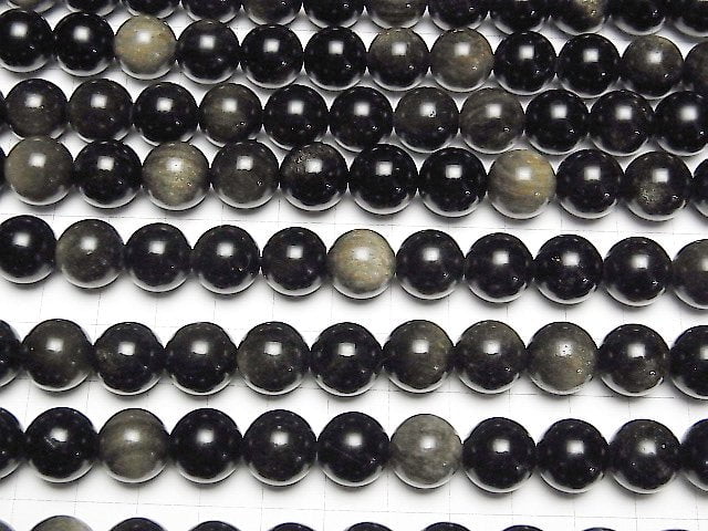Goldene Obsidian AAA Rund 12mm 1Strang Perlen (ca. 15 Zoll / 37 cm)