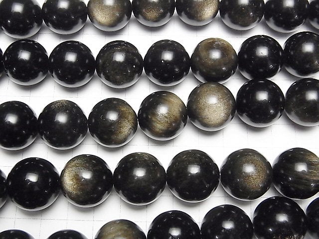 Golden Obsidian AAA- Round 20mm half or 1strand beads (aprx.15inch/36cm)