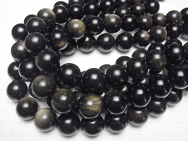 Golden Obsidian AAA- Round 20mm half or 1strand beads (aprx.15inch/36cm)