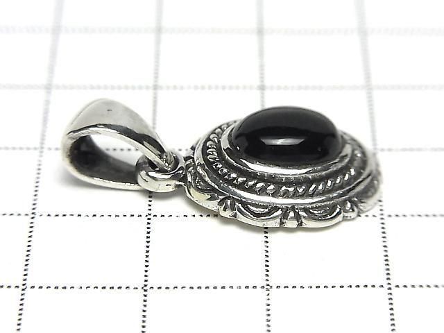 Onyx Oval Pendant 22.5x15.5x7mm Silver925 1pc