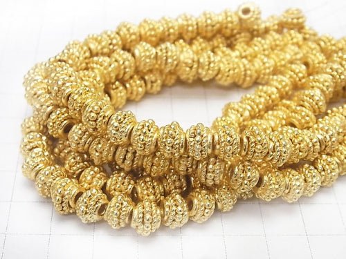 Copper Rondelle 8x8x6mm 18KGP half or 1strand beads (aprx.7inch/18cm)