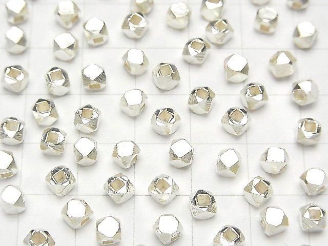Karen Silver Cube Shape 4x4x4mm White Silver 2pcs