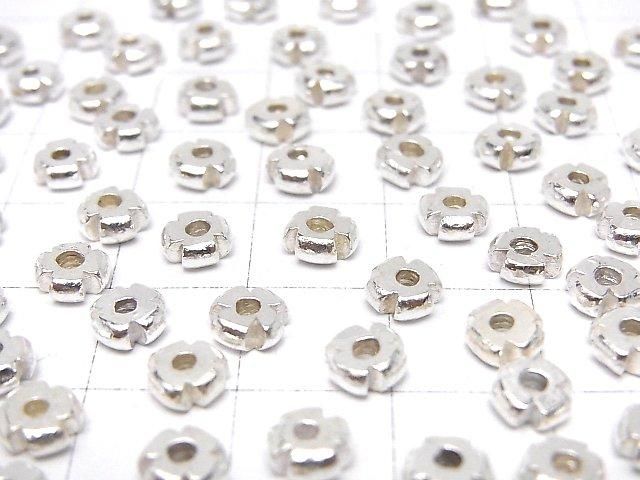 Karen Silver Rondelle 5x5x2mm 5pcs