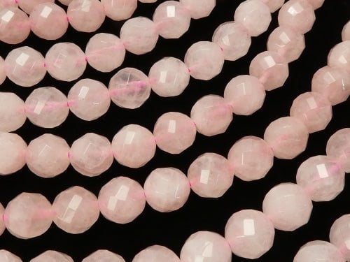 Rose Quartz Twist 72Faceted Round AA++10mm half or 1strand beads (aprx.15inch/38cm)