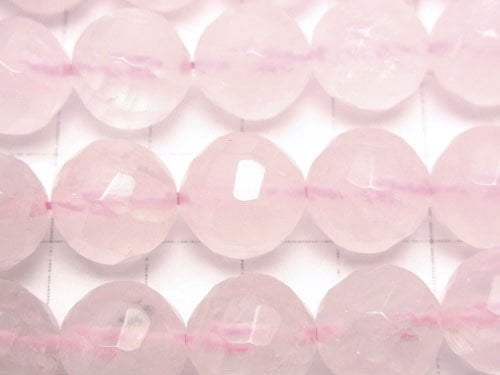 Rose Quartz Twist 72Faceted Round AA++12mm half or 1strand beads (aprx.15inch/36cm)