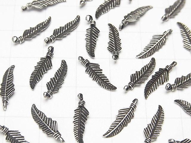Silver 925 Feather Pendant 15x4mm 4pcs
