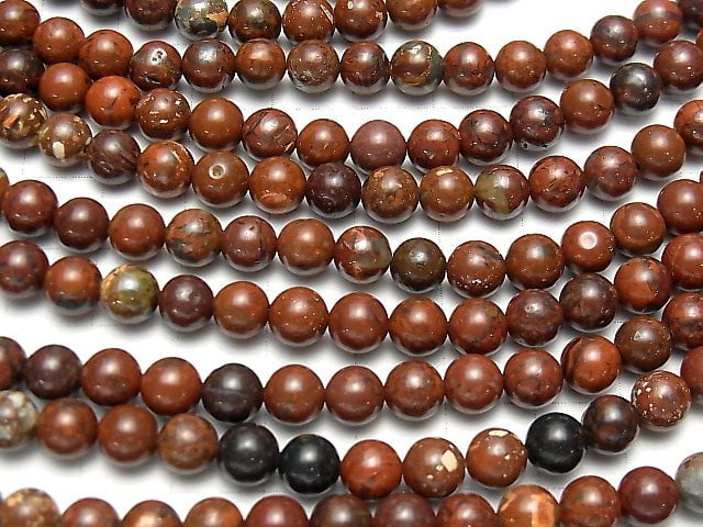 1strand $4.79! Poppy Jasper Round 6mm 1strand beads (aprx.15inch / 38cm)