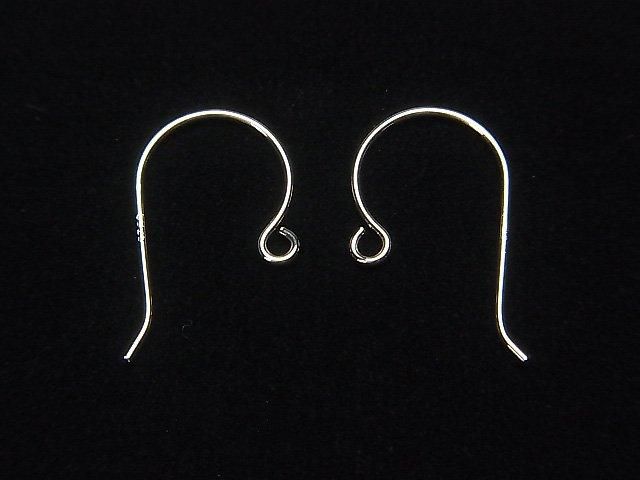 925純銀耳勾 16x10mm 鍍銠 兩對