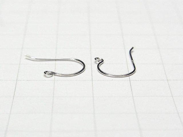 925純銀耳勾 16x10mm 鍍銠 兩對