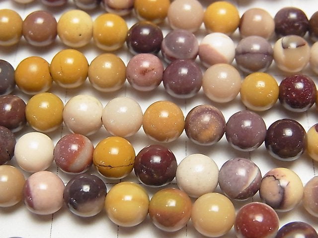 Mookaite Rund 6mm 1Strang Perlen (ca. 15 Zoll / 36 cm)