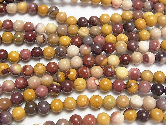 Mookaite Rund 6mm 1Strang Perlen (ca. 15 Zoll / 36 cm)