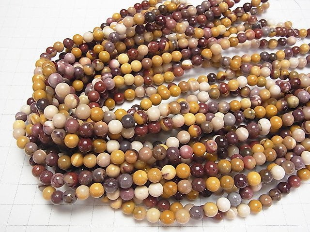 Mookaite Rund 6mm 1Strang Perlen (ca. 15 Zoll / 36 cm)