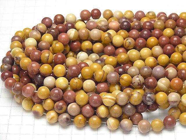 Mookaite rund 10,5mm 1strang Perlen (ca. 15 Zoll / 36 cm)