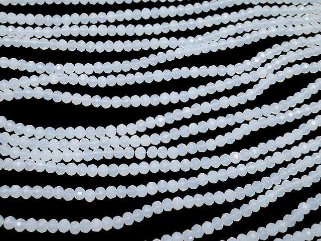 1strand $1.79! Glass Beads Faceted Button Rondelle 4 x 4 x 3 mm White NO.3 1strand beads (aprx.16 inch / 40 cm)