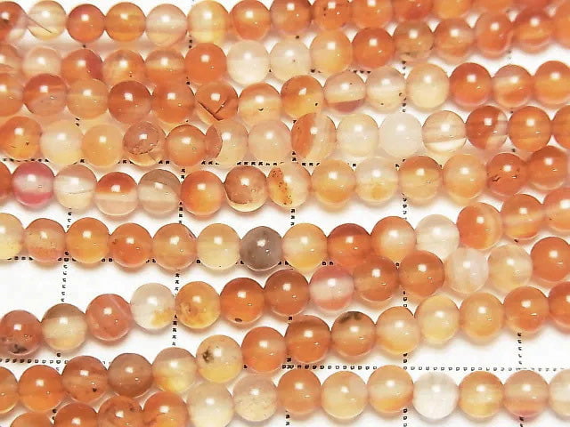 Mixed Carnelian Round 4mm 1strand beads (aprx.15inch/36cm)