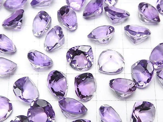 Hochwertiger Amethyst AAA Lose Stein Kastanie Facettiert 10x10mm 3Stk