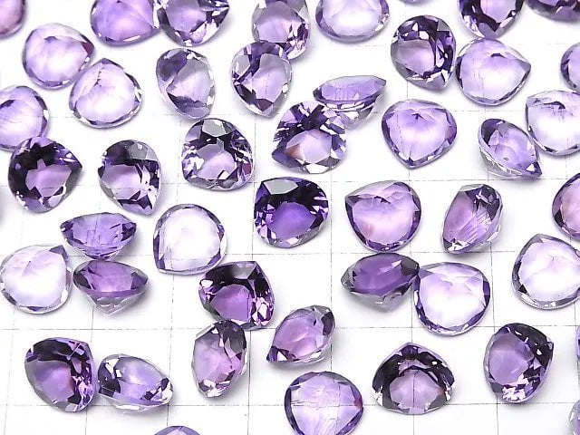 Hochwertiger Amethyst AAA Lose Stein Kastanie Facettiert 10x10mm 3Stk