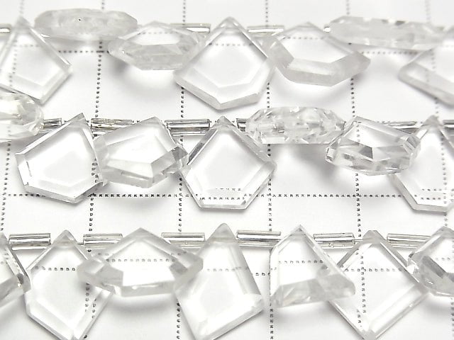 高品質水晶 AAA 隨形刻面珠一串(約5英寸/13公分)
