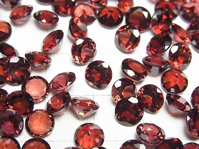 Hochwertiger Granat AAA Unbohrt Brillant Schliff 6x6x3mm 5 Stück $6.79!