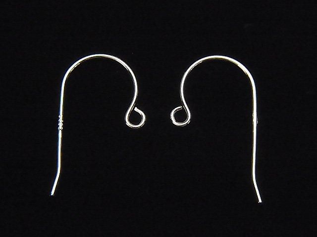 Silver925 Earwire 18x10mm Rhodium Plated 2pairs