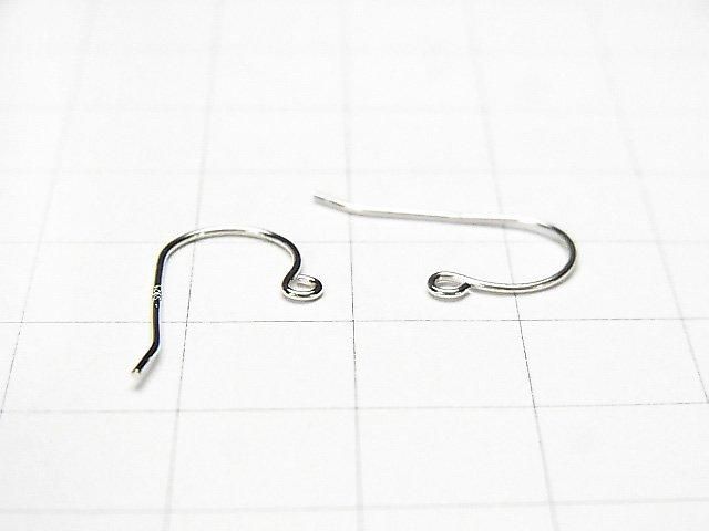 925純銀耳勾 18x10mm 鍍銠 2對