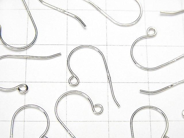 925純銀耳勾 18x10mm 鍍銠 2對