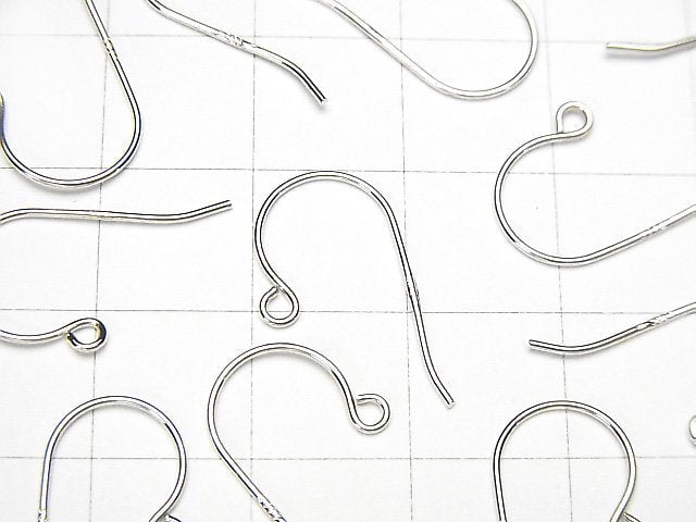 Silver925 Earwire 18x10mm Rhodium Plated 2pairs