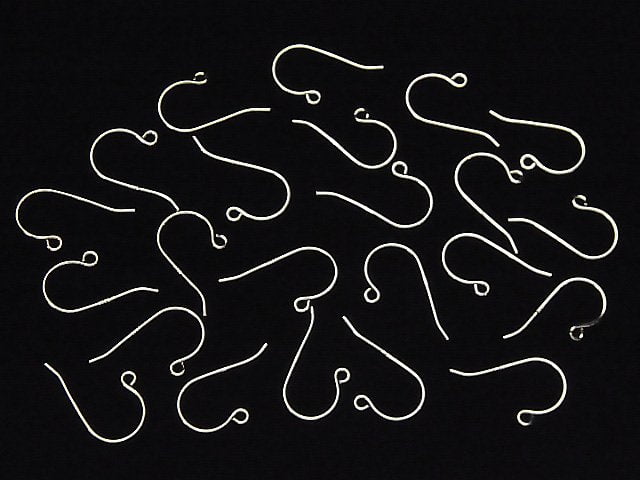 Silver925 Earwire 18x10mm Rhodium Plated 2pairs