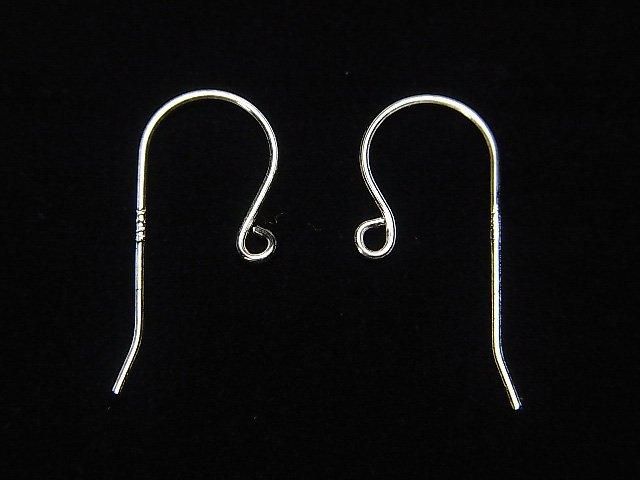 Silver925 Earwire 20x10mm Rhodium Plated 2pairs