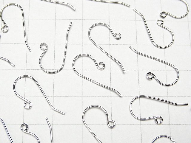 Silver925 Earwire 20x10mm Rhodium Plated 2pairs