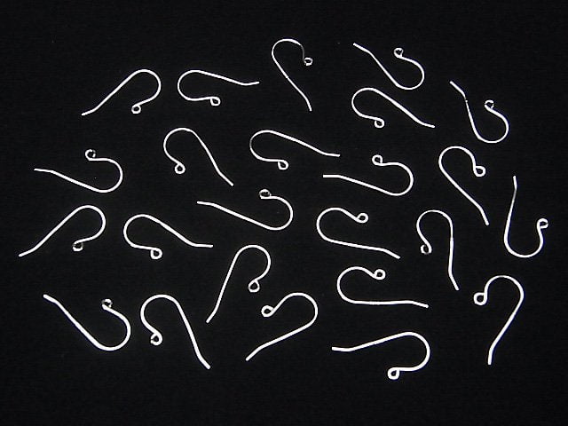 Silver925 Earwire 20x10mm Rhodium Plated 2pairs
