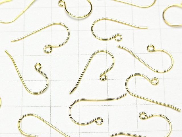 Silver925 Earwire 20x10mm 18KGP 2pairs