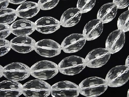 Kristall AAA Facettiert Reis 18x13x13mm halb oder 1Strang Perlen (ca. 14 Zoll / 34 cm)