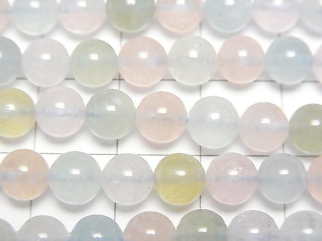Beryl Mix (Multicolor Aquamarine) AAA Round 6mm Half or 1strand Beads (approx. 15 inches/38 cm)