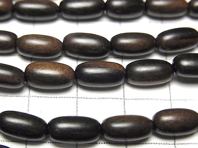 Ebony Wood Rice 10x5x5mm 1strand beads (aprx.15inch/38cm)