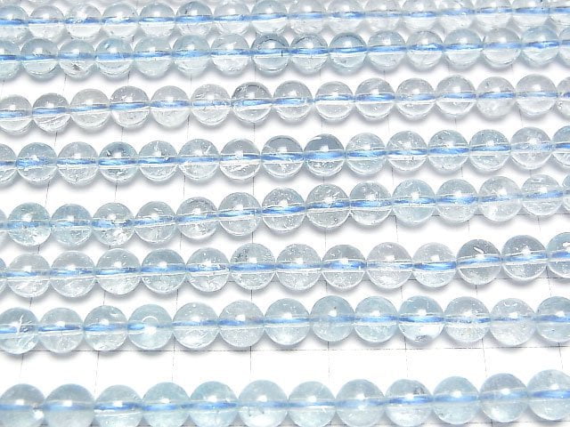 Himmelblauer Topas AAA - Rund 6mm 1/4 oder 1 Strang Perlen (ca. 15 Zoll / 38 cm)