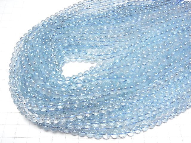 Himmelblauer Topas AAA - Rund 6mm 1/4 oder 1 Strang Perlen (ca. 15 Zoll / 38 cm)