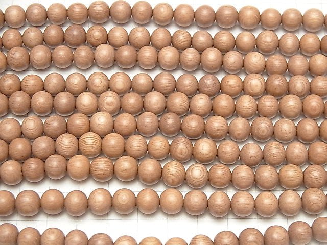 Rosewood Semi-Round 8mm 1-strand beads (approx. 15 inches/38 cm)