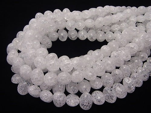 Cracked Crystal Nugget 16x12x8mm half or 1strand beads (aprx.15inch/38cm)